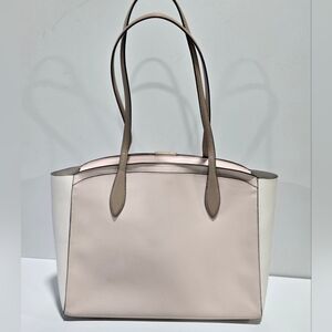 KATE SPADE NEW YORK Saturday MEDIUM SATCHEL SHOULDER TOTE BAG Rose Beige LEATHER